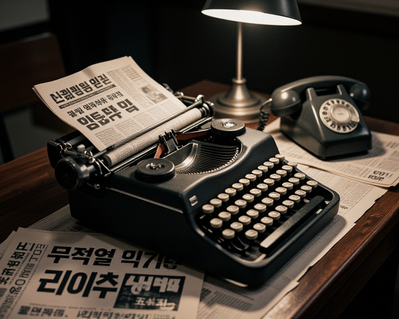 1970s Korean Newsroom