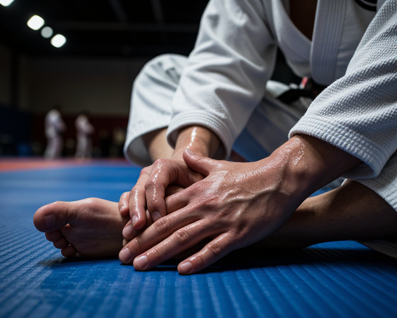 Intense Ju-jitsu Match Atmosphere