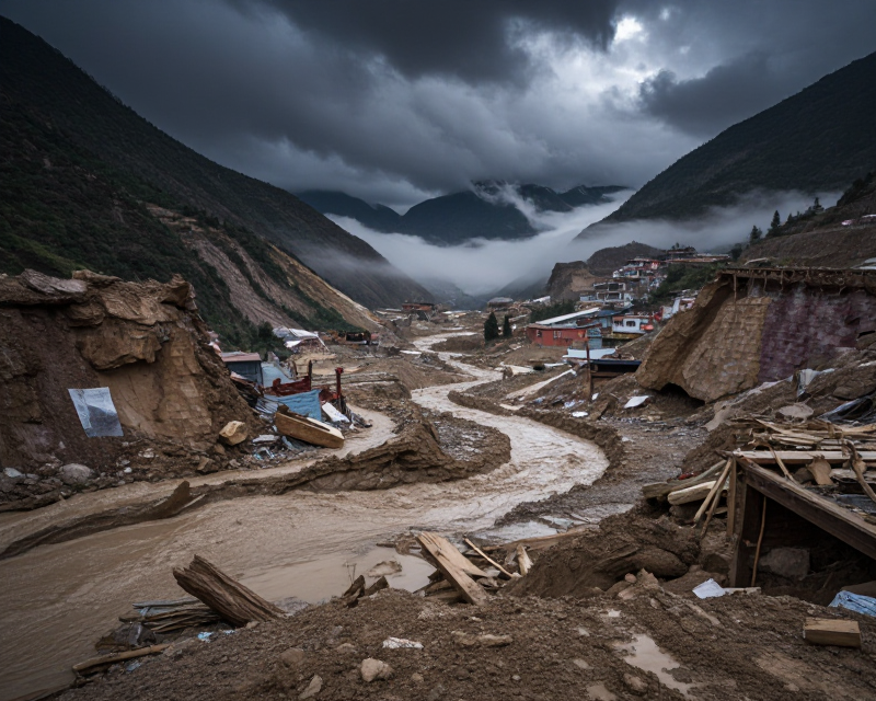 Nepal Flood Disaster Landscape