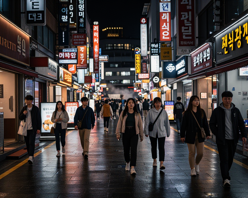 Cinematic Seoul Tourism Nightscape